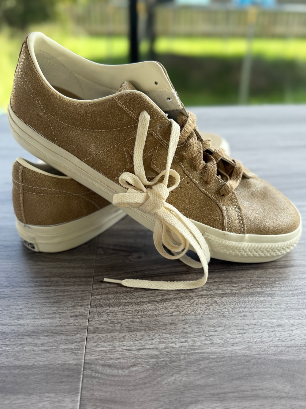 Converse Cons One Star Pro Suede Low Top Skate Sneakers Tan Khaki Brown Men's 10